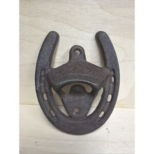 Budweiser Wall Mounted Bottle Cap Opener Horseshoe Shape
